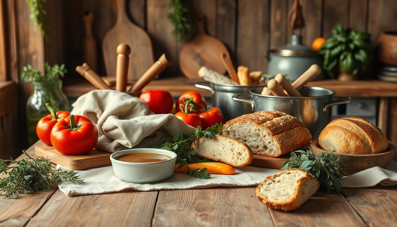 Fresh ingredients for healthy home cooking