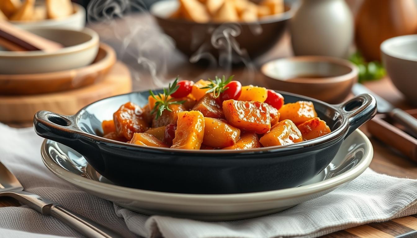 Seasonal meal prepared in a home kitchen