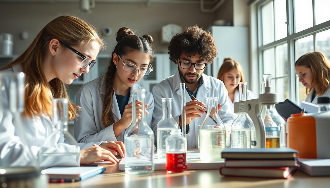 Student preparing for exams with study materials