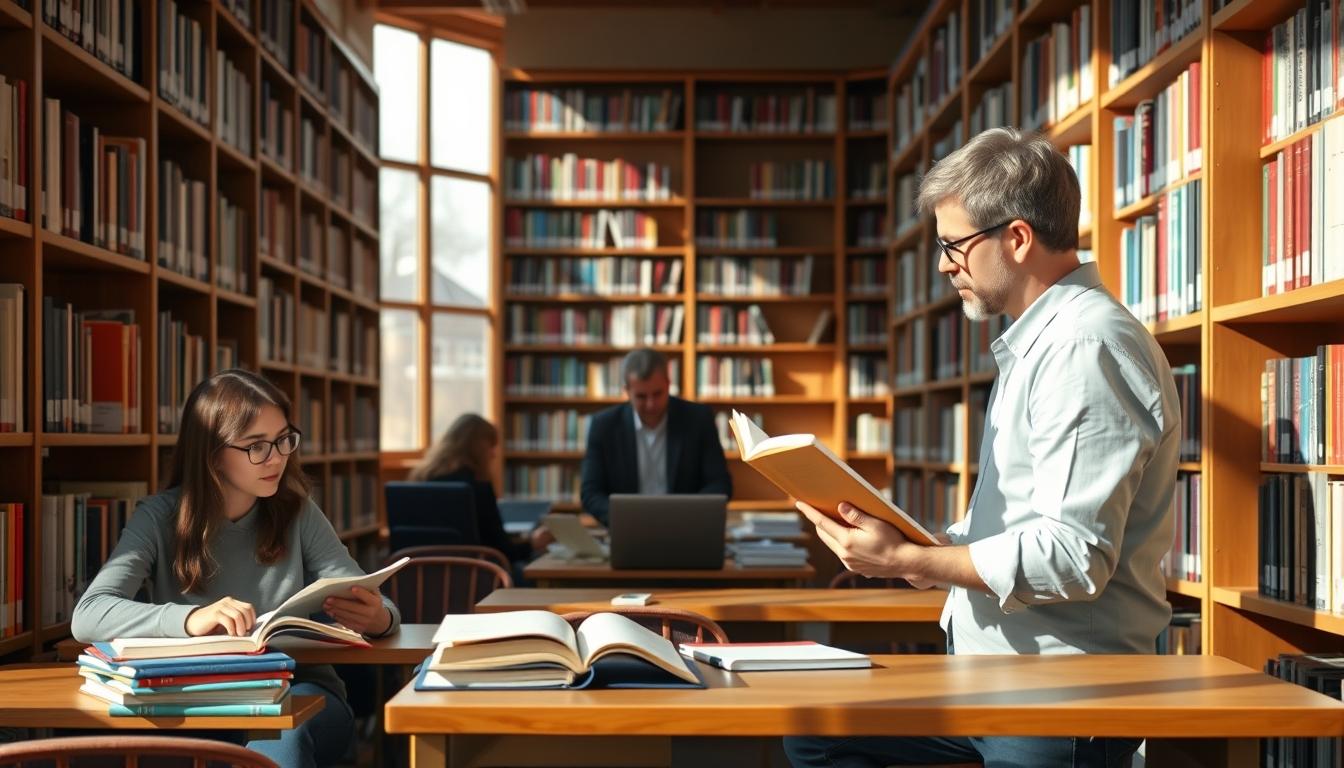 Student using learning strategies while studying